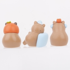 Mô hình capibara bộ 6 capibara blind box - cao 6cm - Nặng 500gram - Bọc Túi - No box N3-K48-T4-S2