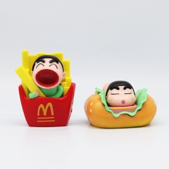 Mô Hình bộ 6 Shin đồ ăn nhanh - Cao 4-7cm - nặng 300gram - Figure Cậu Bé Bút Chì - bọc túi OPP - Hộp Màu - Hm38 N3-K38-T3-S2