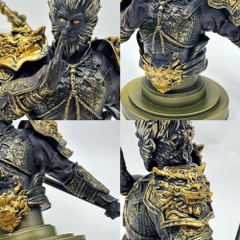 Mô Hình bán thân tôn ngộ không đen vàng - Cao 17.5cm - nặng 400gram - Phụ kiện : đế + gậy -  Figure Wukong -  Bọc túi OPP - No Box - N1-ST10