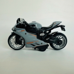 Mô Hình xe Moto danger xám tỉ lệ 1:12 Hợp kim có thể mở cửa - bánh sau chạy cót - Dài 14.5cm - cao 7cm - nặng 500gram - Figure Oto - FULL BOX : box màu - SKU : oto410 -  n3-k5-t2-s2