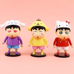 Mô Hình bộ 6 Shin bút chì cosplay - Cao 8-10cm - nặng 300gram - Figure Cậu Bé Bút Chì - bọc túi OPP - hộp màu  - HM131 N3-K35-T3-S1