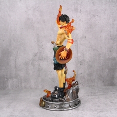Mô Hình OnePiece ACE hỏa quyền dáng đứng 2 đầu thay thế có base - Cao 36cm - nặng 1500gram , Figure OnePiece - có hộp màu - N1-K45-T5-S3