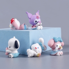 Mô hình kuromi bộ 5 kuromi - cao 4cm - Nặng 300gram - Bọc Túi - No Box - N3-K59-T1-S1