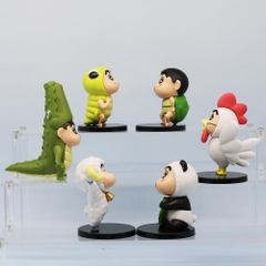 Mô Hình bộ 6 Shin động vật - Cao 8-11cm - nặng 300gram - Figure Cậu Bé Bút Chì - bọc túi OPP - Hộp Màu - Hm33 n3-k49-t2-s1