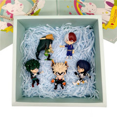 Mô Hình đồ chơi - 5 nhân vật Deku ,Lida Tenya ,Todoroki Shoto ,Bakugo Katsuki ,Asui - Học Viện Siêu Anh Hùng - No Box