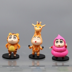 Mô Hình bộ 6 Shin cosplay động vật - Cao 4 - 13.5cm - nặng 500gram - Figure Cậu Bé Bút Chì - bọc túi OPP - Hộp Màu - Hm34 - n3-k31-t1-s2