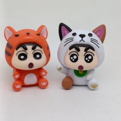 Mô Hình bộ 6 Shin bút chì cosplay động vật - Cao 7-9.5cm - nặng 300gram - Figure Cậu Bé Bút Chì - bọc túi OPP - No box - HM121 N3-K45-T3-S1