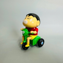 mô hình shin đi xe áo đỏ dây cót - cao : 10.5cm - figure shin - hộp màu