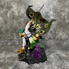 Mô hình Zoro wano trên mái nhà , cao 16cm , nặng 300gram - One Piece - No Box - SKU : 5145d - (VAT 002-01-35)