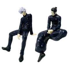 MÔ HÌNH Jujutsu Kaisen GOJOU SATORU đeo kính Dáng ngồi - Cao 13cm - nặng 120gram - Box màu : bọc túi OPP - Figure anime Jujutsu Kaisen - N1-K39-T2-S1