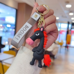 móc khóa ngựa cute 4 màu - dây dài 9.5cm mô hình cao 8.5cm - nặng : 50gram - no box - SKU: moc293 - (Vat: 88223-7)