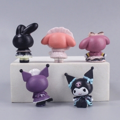 Mô hình kuromi bộ 5 kuromi - cao 4cm - Nặng 300gram - Bọc Túi - No Box - N3-K60-T4-S1