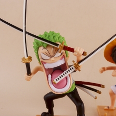 Mô Hình OnePiece Bộ 3 Luffy - Zoro - Sanji - Cao 12cm - nặng 300gram - Bọc túi OPP - Hộp Màu - N3-K42-T1-S3