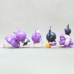 Mô hình kuromi Bộ 8 Melody Gemini Pudding Dog Cinnamon Dog Kuromi Bản A - cao 6cm - Nặng 200gram - No Box - N3-K36-T3-S3