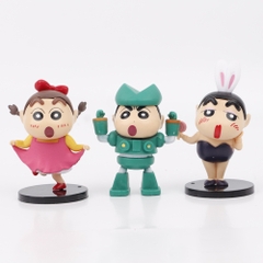 Mô Hình bộ 6 Shin bút chì cosplay - Cao 5.5-9cm - nặng 300gram - Figure Cậu Bé Bút Chì - bọc túi OPP - Hộp Màu - HM129 - N3-K37-T2-S2