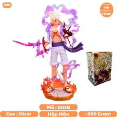 Mô hình OnePiece Luffy Gear 5 Nika trắng bản có vũ khí cầm tay có base đẹp cao 20 cm - OnePiece  - túi opp + có hộp đẹp - N4-K5