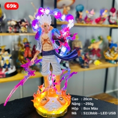 Mô hình OnePiece Luffy Gear 5 Nika trắng bản có vũ khí cầm tay chế led có base đẹp cao 20 cm - OnePiece  - túi opp + có hộp đẹp - K12-T3-S5