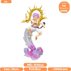 Mô Hình Onepiece luffy gear 5 vòng vàng bản có vũ khí cầm tay trạng thái chiến đấu cao 22 cm - OnePiece  - Có Hộp Đẹp - N4-K15