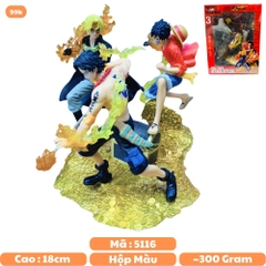 Mô Hình OnePiece Combo 3 anh em Luffy Sabo Ace bản quốc dân - cao 18 cm - nặng 300 gram - OnePiece - Có hộp màu T4-K7-S4