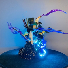 Mô hình Zoro wano trên mái nhà chế led cao 16cm - One Piece - Có Hộp Màu - K11-T2-S4