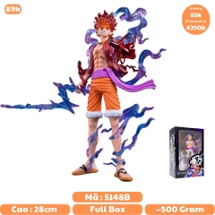 Bản 28cm Box Nhựa  Hộp bóng kính - Mô hình OnePiece - Luffy Gear 5 Nika đỏ Cao 28cm bản có vũ khí cầm tay - OnePiece  - Có Hộp Đẹp - N4-K15
