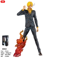 Mô hình đồ chơi - Sanji áo đen đứng hút thuốc hàng siêu đẹp - One Piece - có vỏ hộp màu (D-11)