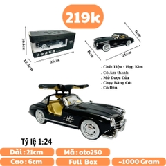 Mô Hình Xe mẹc cổ màu đen 1:24 Hợp kim - Có tiếng - đèn pha sáng - Dài 21cm - rộng 8cm - cao 6cm - nặng ~ 1000gram - FULL BOX : box màu SKU : oto250 - N3-K12-T3-S2