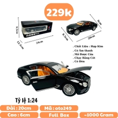 Mô Hình Xe benley đen 1:24 Hợp kim - Có tiếng - đèn pha sáng - Dài 20cm - rộng 8.5cm - cao 6cm - nặng ~ 1000gram - FULL BOX : box màu SKU : oto249 - N3-K8-T3-S1