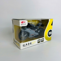 Mô Hình xe Moto danger xám tỉ lệ 1:12 Hợp kim có thể mở cửa - bánh sau chạy cót - Dài 14.5cm - cao 7cm - nặng 500gram - Figure Oto - FULL BOX : box màu - SKU : oto410 -  n3-k5-t2-s2