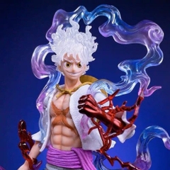 Bản 28cm Box Nhựa  Hộp bóng kính - Mô hình OnePiece- Luffy Gear 5 Nika trắng Cao 28cm bản có vũ khí cầm tay  - OnePiece  - Có Hộp Đẹp - N4-K15