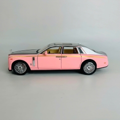 Mô Hình xe roll royce hồng tỉ lệ 1:24 Hợp kim có thể mở cửa - bánh sau chạy cót - Dài 23cm - cao 6.5cm - nặng 1000gram - Figure Oto - FULL BOX : box màu - SKU : oto405 - n3-k8-t4-s4