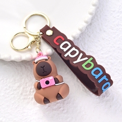 móc khóa capy bara cầm máy ảnh hồng - Dây móc dài : 10cm - Mô Hình Cao : 5.5cm - Nặng : 50gram - No Box : bọc túi OPP N3-K13-T6-S3