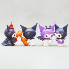 Mô hình kuromi Bộ 8 Melody Gemini Pudding Dog Cinnamon Dog Kuromi Bản A - cao 6cm - Nặng 200gram - No Box - N3-K36-T3-S3