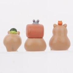 Mô hình capibara bộ 6 capibara blind box - cao 6cm - Nặng 500gram - Bọc Túi - No box N3-K48-T4-S2