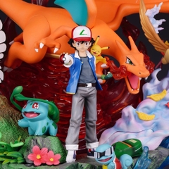 Hàng Cao Cấp -  Mô Hình Satoshi và các pokemon bản cao cấp - Cao : 41cm - Nặng : 5000gram - Figure pokemon - Full Box - N1-K37-T4-S5