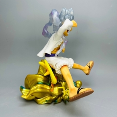 Mô Hình OnePiece Luffy gear 5 áo trắng ngồi cười cưỡi đầu rồng siêu đẹp Cao 20cm - Nặng 500gram , Figure OnePiece - có vỏ hộp màu