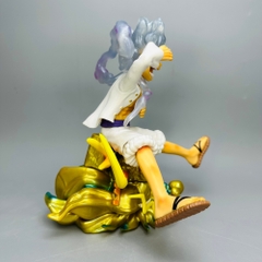 Mô Hình OnePiece Luffy gear 5 áo trắng ngồi cười cưỡi đầu rồng siêu đẹp Cao 20cm - Nặng 500gram , Figure OnePiece - No box - N4-K6