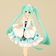 Mô Hình Hatsune Miku váy xanh cầm váy - Cao 20cm - nặng 300gram - Figure Miku - Bọc Túi - Box màu  - K21-T2-S4