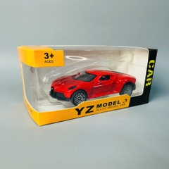 Mô Hình xe bugati đỏ xọc trắng tỉ lệ 1:36 Hợp kim có thể mở cửa - bánh sau chạy cót - Dài 11cm - rộng 5cm - cao 5cm - nặng : 500gram - FULL BOX : box màu SKU : oto431 - K66-T1-S6