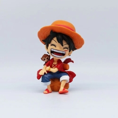 Mô Hình OnePiece Bộ 3 Luffy - Zoro - Sanji AI ChiBi - Cao 13cm - nặng 200gram - Figure OnePiece - Có hộp màu - N3-K38-T2-S1