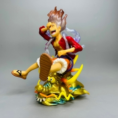 Mô Hình OnePiece Luffy gear 5 áo đỏ ngồi cười cưỡi đầu rồng siêu đẹp Cao 20cm - Nặng 500gram , Figure OnePiece - No box - N4-K5