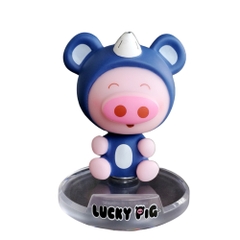 Mô Hình Lắc Đầu Lợn 12 con giáp siêu dễ thương - rat . chuột - Đế dính nam châm - Cao 10.5cm Nặng 200gram - Full Box - N3-K25-T1-S2