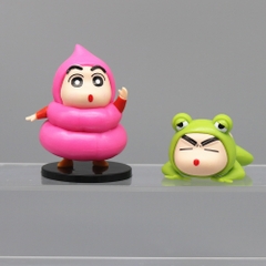 Mô Hình bộ 6 Shin cosplay động vật - Cao 4 - 13.5cm - nặng 500gram - Figure Cậu Bé Bút Chì - bọc túi OPP - Hộp Màu - Hm34 - n3-k31-t1-s2