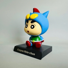 Mô Hình Shin cosplay siêu nhân lắc đầu - cao 13cm - ngang 9cm - dọc 7cm - nặng 200gram + Hộp Màu N3-K25-T4-S1