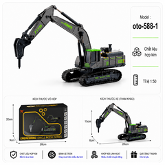 Xe Công Trình nhiều kiểu dáng , chất liệu bằng thép hợp kim , tỉ lệ 1:50 - SKU : oto-588-1 ( VAT : 103-02-70 )