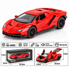 Xe thể thao tỉ lệ 1:24 - chất liệu bằng hợp kim - Có đèn và âm thanh Tính năng mở full cửa - SKU : oto-24062 ( VAT : 103-01-170 )