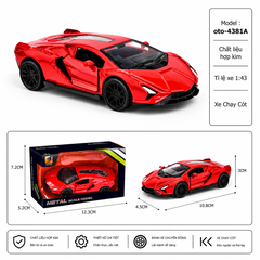 Mô Hình xe Oto đua hợp kim , tỉ lệ 1:43 - Dài 10.8cm - rộng 4.5cm - cao 3cm - SKU : oto-4381A - ( Vat : 003-01-20 )