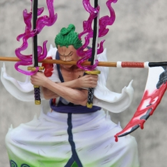 Hàng Cao Cấp - Mô Hình OnePiece Zoro wano ngậm liềm - Cao 33cm - nặng 450gram - Phụ kiện : Kiếm + liềm -  Figure OnePiece -  Full Box