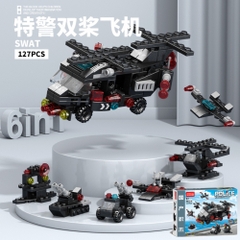 Đồ Chơi Lắp Ghép Lego Máy Bay Đen (6 IN 1) - 127 hạt - Full Box - Sku : LG-8970-4 ( VAT 001-22-11 ) K116-T1-S8