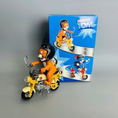 Mô Hình Tom and Jerry Chuột Jerry lái xe máy cao 12cm nặng 300g - Tom and Jerry - Hộp Màu - N1-K19-T1-S1